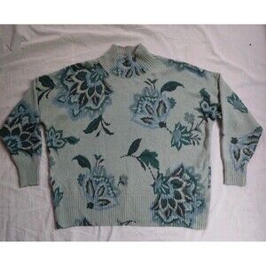 LC Lauren Conrad Mock-Neck Sweater Floral Cottagecore Feminine Women's Plus 0X